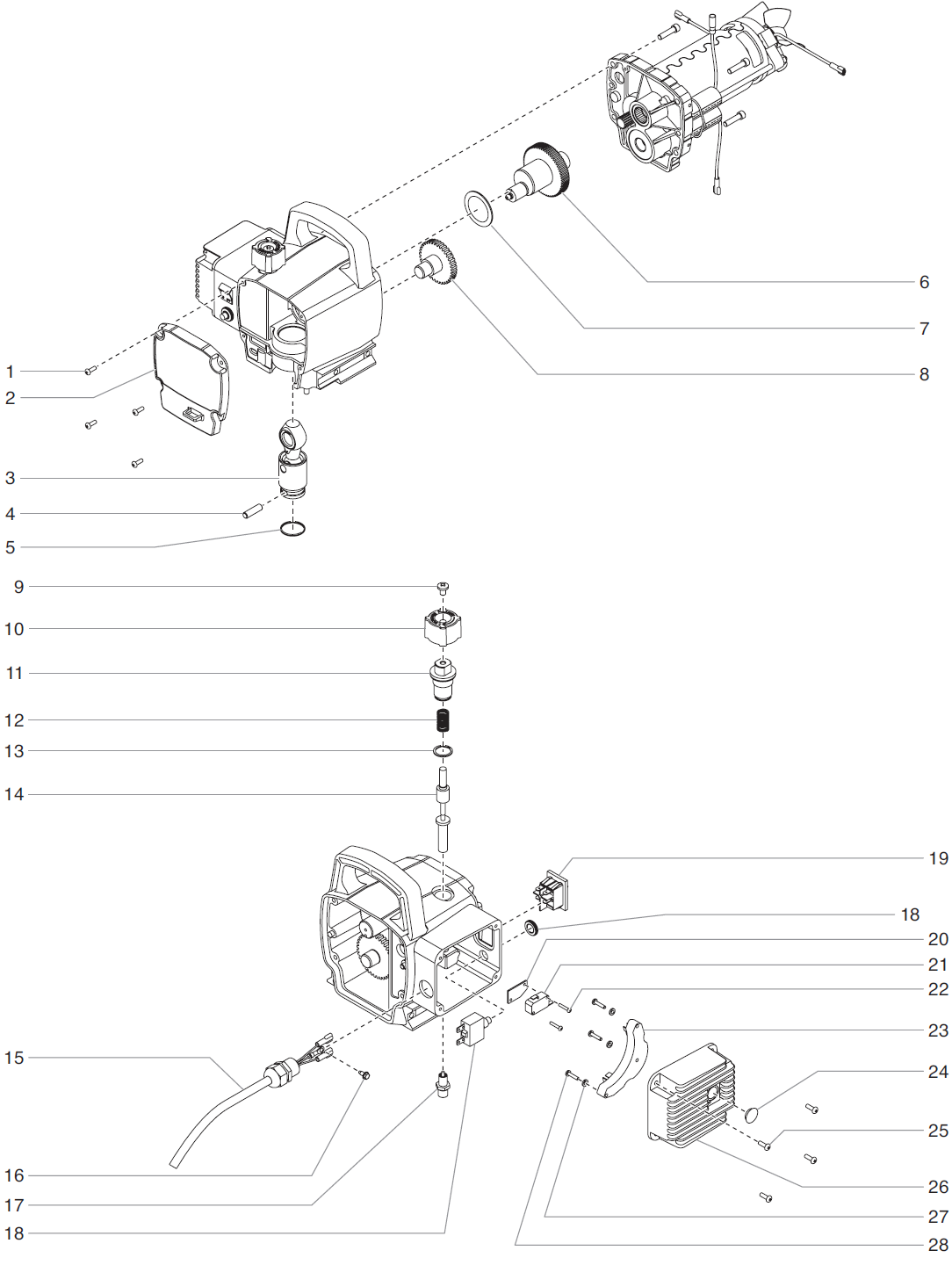 RentSpray 400 Gear box assembly